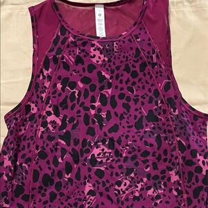Lululemon Athletica Magenta and Black Patterned Tank